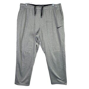 Mens Nike Dri-Fit Gray Athletic Sweatpants Drawstring Elastic Waist Polyester XL